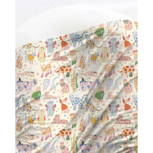 Whimsical Cat Parade swaddle blanket – Zumbamboo
