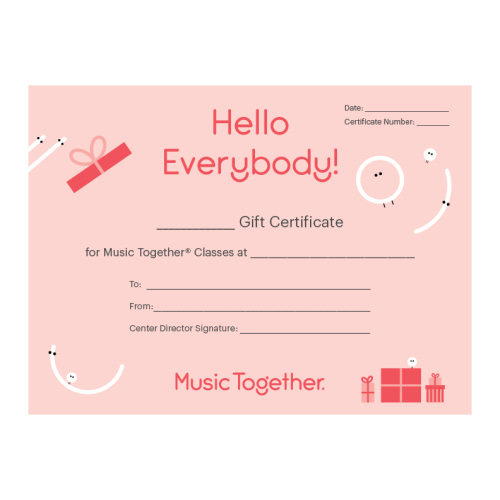 Music Together Gift Certificate (Parent-Baby Music Classes)