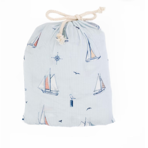 SAILBOATS Crib Sheet, Nautical Nursery Bamboo Crib Sheet, Boats Crib Sheet, Light Blue Crib Sheet, Sailboat Coastal Nursery Theme
