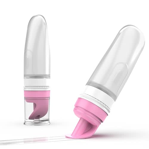Eli & Ali Swiper Tube - No-Touch Cream Applicator with Refillable Silicone Cream Dispenser for Sunscreen, Diaper Rash, Tattoo Aftercare, Nipple, Progesterone & More - TSA Friendly - Pink, 1 Pack