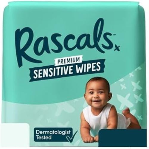 Rascals + Friends Premium Sensitive Baby Wipes, (216 Count)