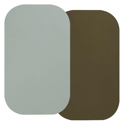 100% Organic Cotton Bassinet Sheets Compatiable with Baby Delight Beside Me Dreamer Bassinet & Mika Mikcy Bedside Sleeper, 2 Pack Jersey Knit Fitted Sheet for Baby, Olive and Sage