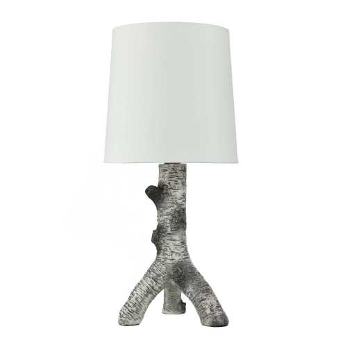 Mainstays White Birch Branch Table Lamp w/ White Shade, 17.25"