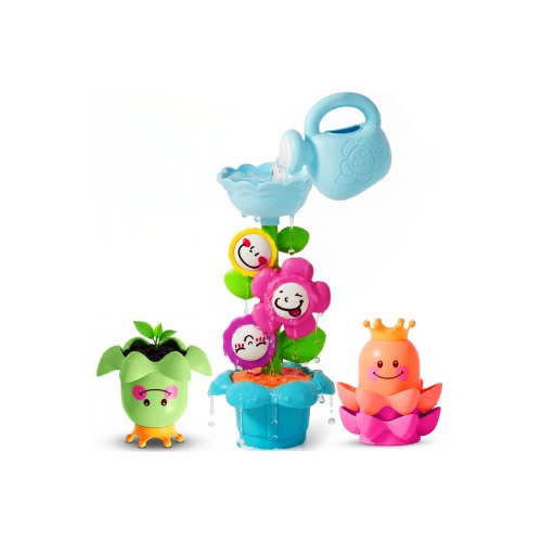 Flower Waterfall Suction Bath Toy Set, One Size