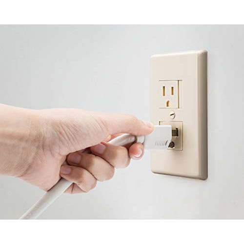 6-Pack Self-Closing Babyproof Outlet Covers - an Alternative to Wall Socket Plugs for Child Proofing Standard Outlets (1 Screw), Beige
