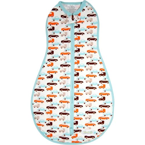 Woombie Original Baby Swaddling Blanket - Soothing, Cotton Baby Swaddle with Zipper - Wearable Newborn Blanket, Boys & Toys, 14-19 lbs