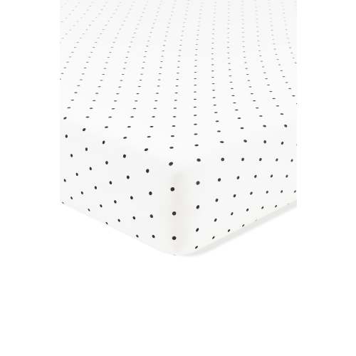 Crib Sheet in Midnight Polka Dot