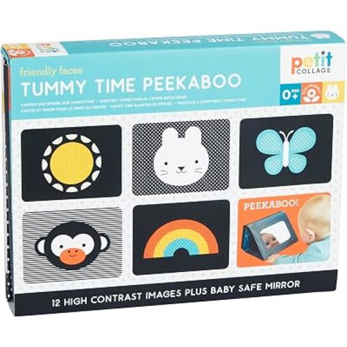 Petit Collage Tummy Time Peekaboo, Multicolor