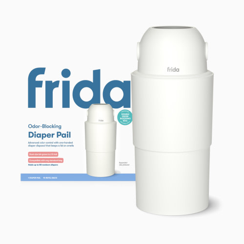 Frida Baby Diaper Pail - White