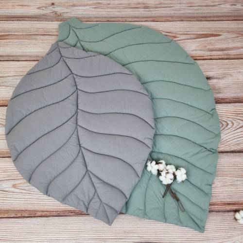 Organic Cotton Leaf Baby Play Mat: Nursery Decor