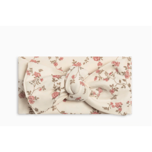 Hattie Bow Wrap-Agnes Floral / Raspberry + Mauve