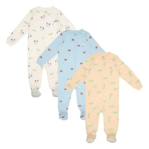 Pekkle Infant Organic Cotton Sleeper, 3-pack | Costco