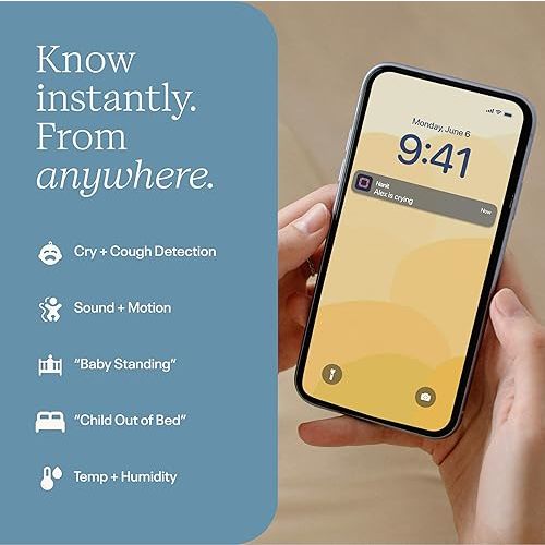 Nanit Essentials Smart Baby Monitor with Wall Mount – 1080p HD Wi-Fi Camera, Sleep Tracking, Two-Way Audio, Night Vision