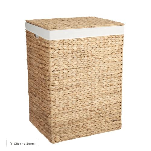 Natural Water Hyacinth Laundry Hamper | Large
