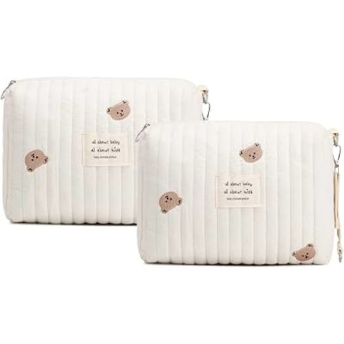 LORRLFFV 2PCS Diaper Bag Organizer Pouches | Small Baby Diaper Bag Purse Mini, Travel Organizer Bags for Women, Stroller Straps