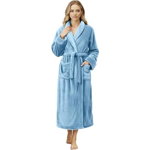 Premium Ultra Soft Robes for Women Plush Fleece Long Bathrobe