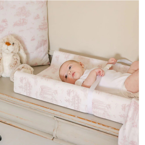 Spring Toile Pink Contour Change Pad | The Gilded Bird – The Gilded Bird US
