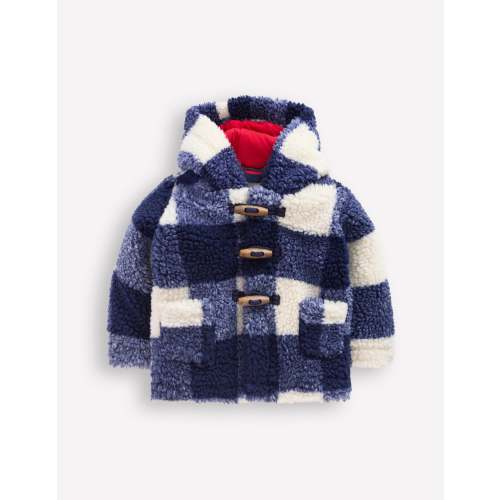 Duffle Coat-Navy Gingham