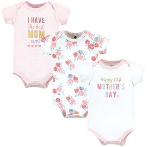 Hudson Baby Infant Girl Cotton Bodysuits, Girl Mothers Day, 6-9 Months