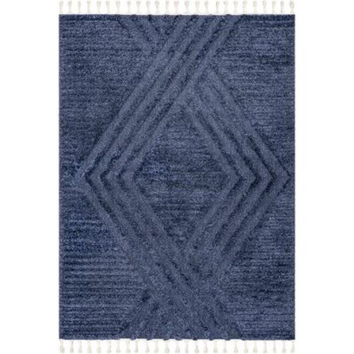 Nuloom Risette Solid 5x8 Shag Indoor Area Rug for Living Room Bedroom Dining Room Nursery, Blue