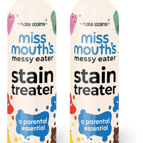 Miss Mouth's Messy Eater Stain Treater Spray - 4oz 2 Pack Stain Remover - Newborn & Baby Essentials - No Dry Cleaning Food, Grease, Coffee Off Laundry, Underwear, Fabric