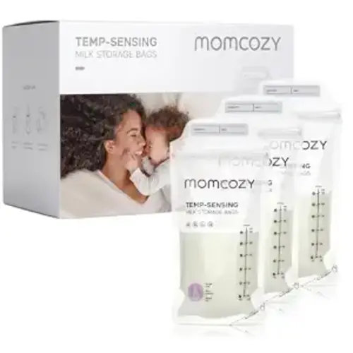 Momcozy Breastmilk Storing Bags, Temp-Sensing Breastfeeding, 6oz 120pcs