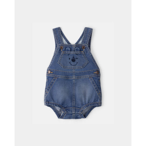 Baby Disney© Winnie the Pooh Embroidered Stretch Denim Bubble Romper - Medium Wash - OshKosh B'gosh | Carter's