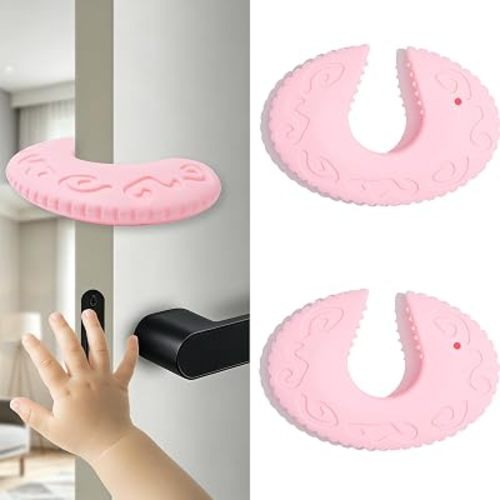 Jayen Silicone Door Pinch Guard, Door Slam Stopper, 2 Pack