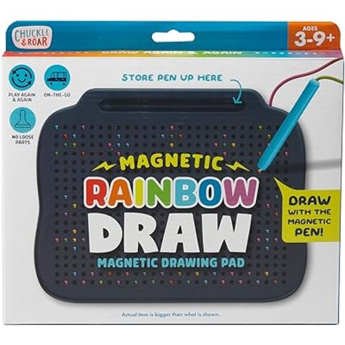 Chuckle & Roar Magnetic Drawing Board for Kids, Rainbow Drawing Pad Ages 6+