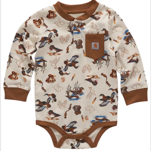 Boys' Long Sleeve Printed Henley Bodysuit (Baby) | Shop all Boys | Carhartt