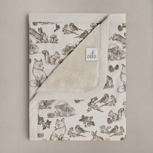 Oilo Studio - Woodland Animals Luxury Plush & Jersey Baby Blanket | Wayfair