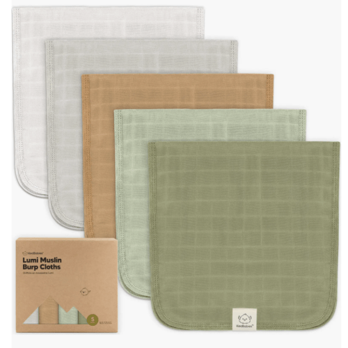 5-Pack Lumi Muslin Burp Cloths