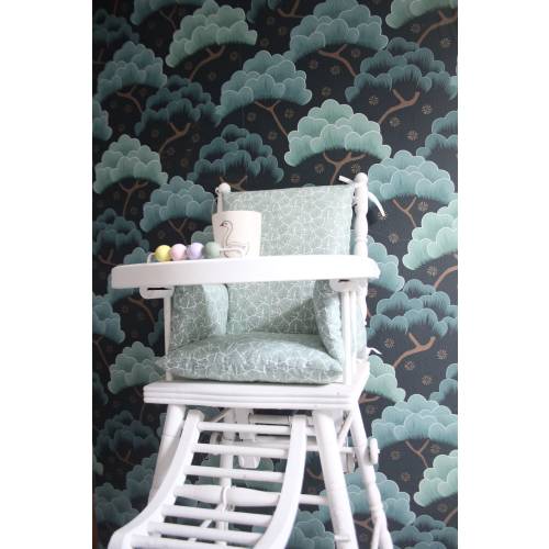Baby high chair cushion in Oeko-Tex coated cotton / Arthur