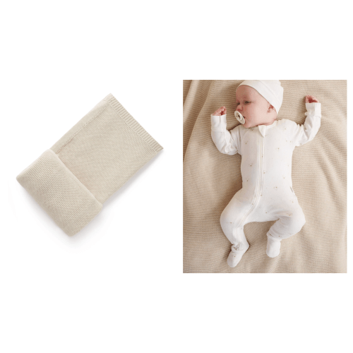 Beige Textured Blanket - Baby Blankets - Purebaby - Purebaby