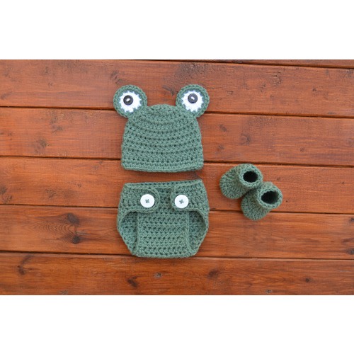 Baby Frog Outfit, Frog Baby Outfit, Newborn Baby Frog Outfit, Crochet Baby Frog Outfit, Newborn Photo Outfit, Frog Photography Prop