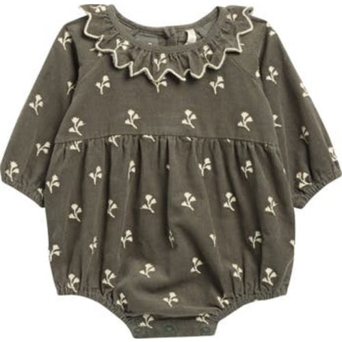 Freya Embroidered Cotton Corduroy Bodysuit, 6-12M
