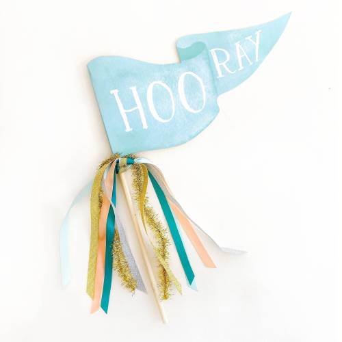Hooray Party Pennant | Celebration Pennant | Hooray Party Decor | Party Flag | Birthday Pennant | Birthday Flag
