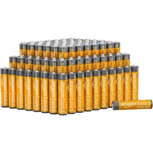 Amazon Basics 100-Pack AAA Alkaline High-Performance Batteries, 1.5 Volt, 10-Year Shelf Life
