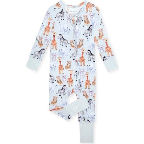 Animal Print Fitted Convertible Footie Pajamas, 12-18M