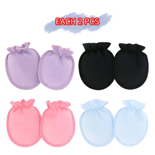 TELOLY 8Pcs Baby Mittens,Anti-Scratch Design Baby Mittens Newborn,Prevents Self-Scratching Newborn Mittens,Style2