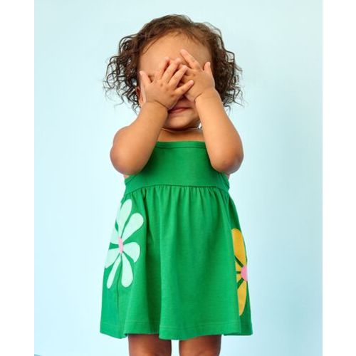 Baby Sleeveless Flower Dress & Bloomers Set