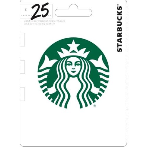 Starbucks Physical Gift Card - $25