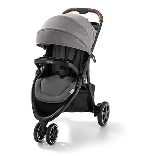 Graco Outpace LX All-Terrain 3-Wheel Baby Stroller, Cohen €” Compatible for Travel System, Easy One-Hand Fold, in-Seat Suspension for Comfortable Ride, Never-Flat Rubber Tires