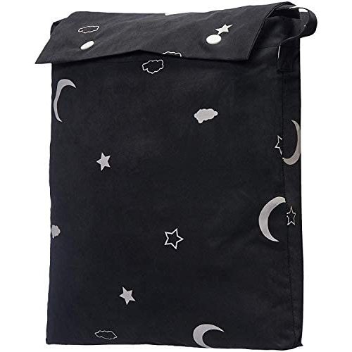 Amazon Basics Portable Baby-Kids Travel Window Blackout Curtain Shade with Suction Cups - 50" x 78", Moon & Stars - 1-Pack - Moon and Stars
