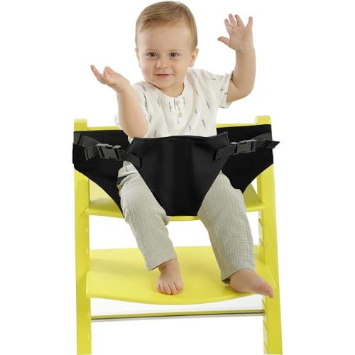 Arnés de bebé para silla alta, cinturón de seguridad portátil con correa para niños pequeños, cinturón de seguridad plegable para bebé, cinturón de arnés para restaurante, carrito de compras y viajes