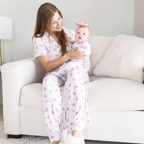 Women's Two Piece Flare Lounge Set | Rosy & Cozy