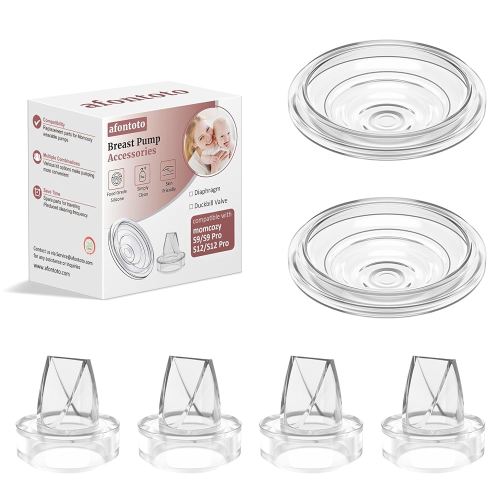 6PCS Breast Pump Replacement Parts Compatible with S9 Pro / S12 Pro / S9 / S12 Wearable Breastpump, momcozy Electric Breast Pumps Replacement Accessories, Breastfeeding Essentials Kit for New Moms