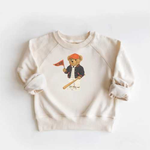 Toddler Baltimore Baseball Crewneck Sweatshirt, Cozy Pullover for Kids