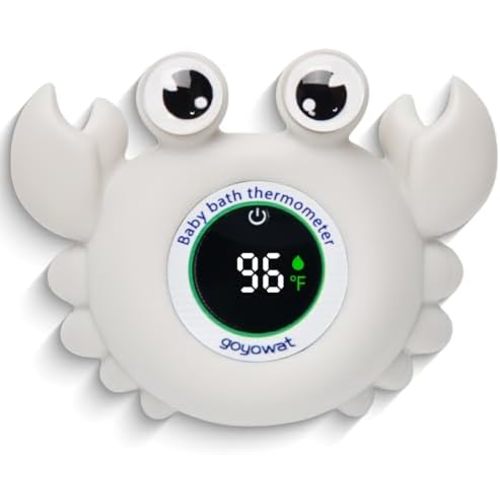 Baby Bath Thermometer Water Temp Safety for Bathtub,Room Essential Crab Toy