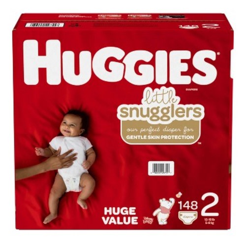 Huggies Little Snugglers Diapers (Size 2 - 148 Count)